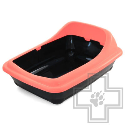 Gamma Туалет для кошек прямоугольный с ассиметричным бортом "Волна"