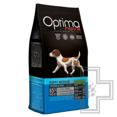 Optima Nova Puppy Medium Корм для щенков средних пород, с курицей и рисом
