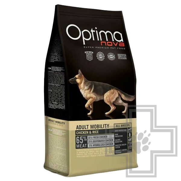 Optima Nova Adult Mobility Корм для взрослых активных собак всех пород, с курицей и рисом