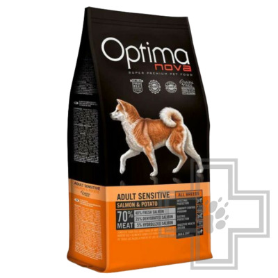Optima Nova Adult Sensitive Корм для взрослых собак всех пород с чувствительным пищеварением