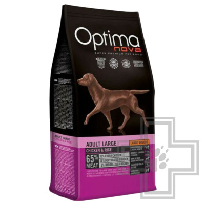 Optima Nova Adult Large Корм для взрослых собак крупных пород, с курицей и рисом