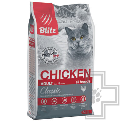Blitz Classic Корм для взрослых кошек, с курицей