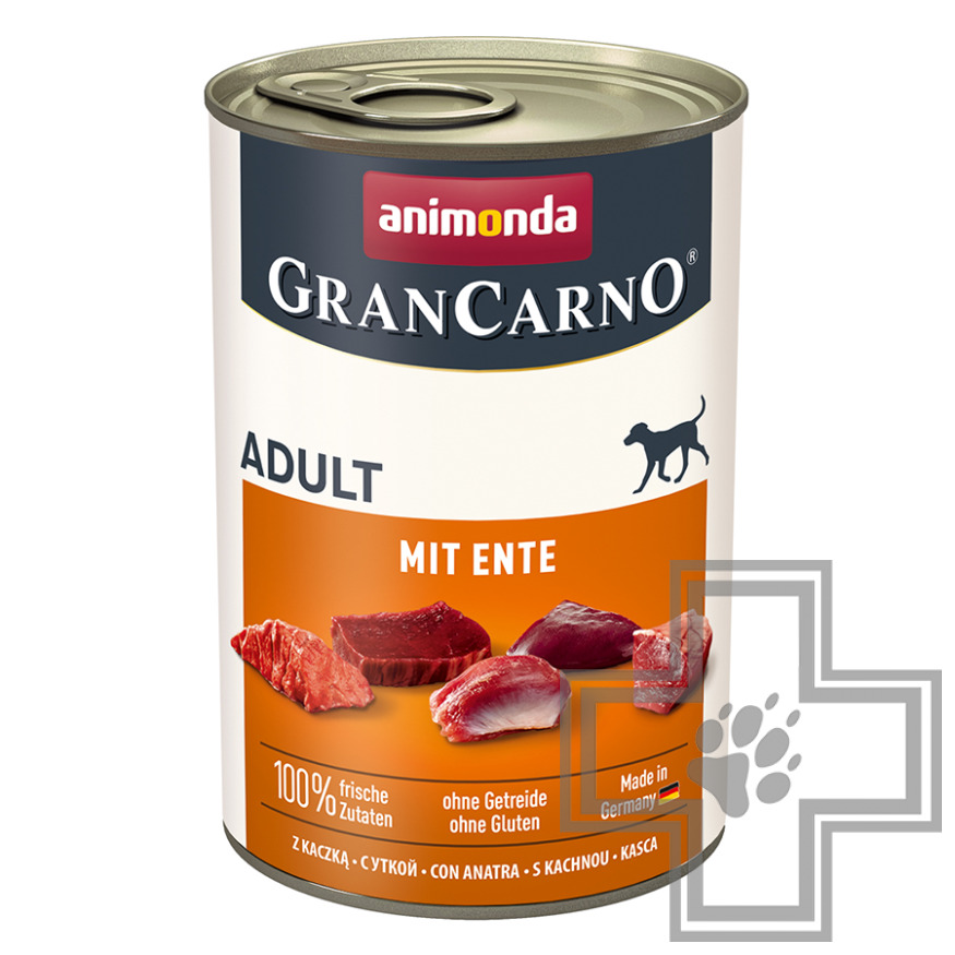 GranCarno Консервы для взрослых собак, с уткой