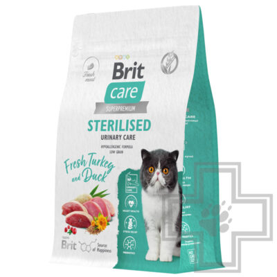 Brit Care Sterilised Urinary Care Корм для стерилизованных кошек и для профилактики МКБ, с индейкой