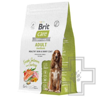 Брит Кеа Adult Healthy Skin&Shiny Coat Корм для взрослых собак средних пород, с лососем и индейкой