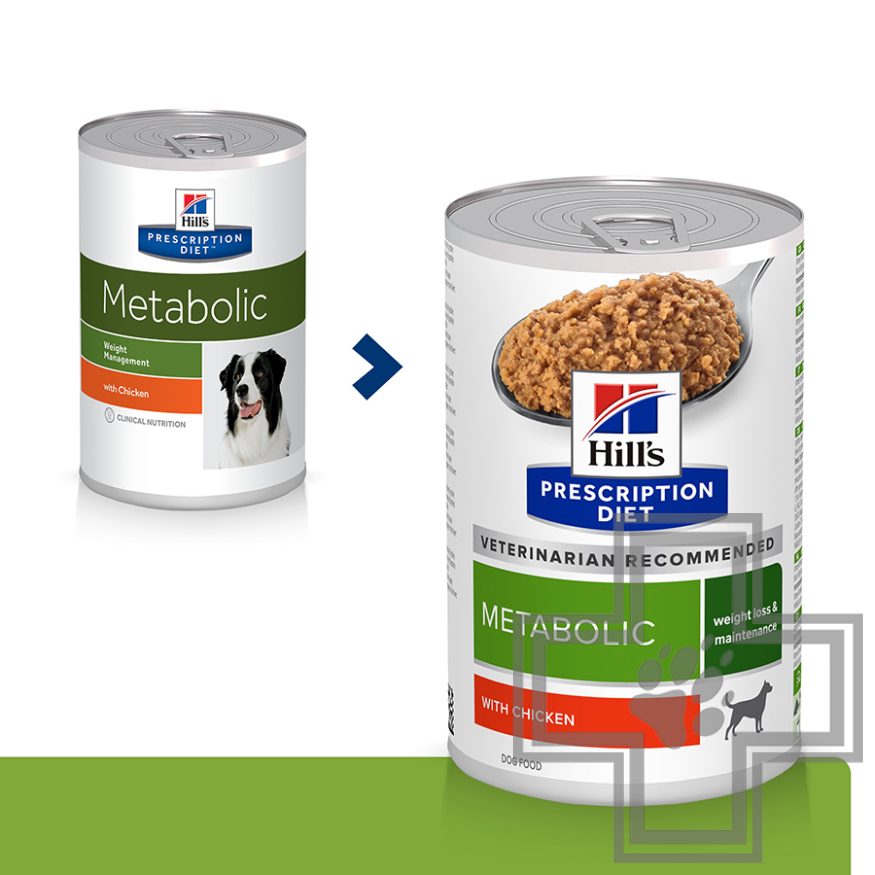 Hill's PD Metabolic Консервы-диета для собак при избыточном весе и ожирении, с курицей