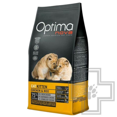 Optima Nova Cat Kitten Корм для котят и взрослых беременных кошек, с курицей и рисом
