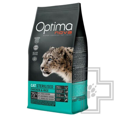 Optima Nova Cat Sterilised Корм для взрослых стерилизованных кошек, с курицей и рисом