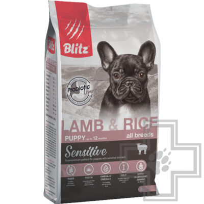 Blitz Sensitive Корм для щенков всех пород, с ягненком и рисом