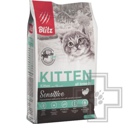 Blitz Sensitive Корм для котят и беременных кошек, с индейкой