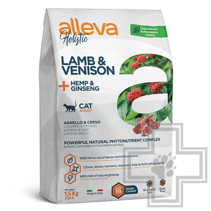 Alleva Holistic Корм беззерновой для взрослых кошек, с ягненком и олениной Alleva Holistic Корм беззерновой для взрослых кошек, с ягненком и олениной
