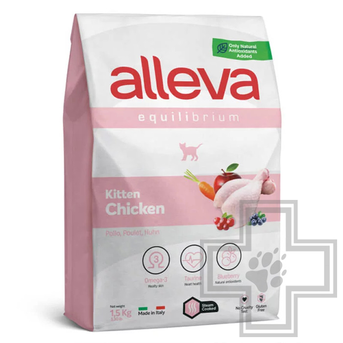 Alleva Equilibrium Корм для котят, беременных и кормящих кошек, с курицей