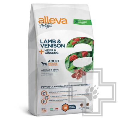 Alleva Holistic Корм беззерновой для взрослых собак средних и крупных пород, с ягненком и олениной