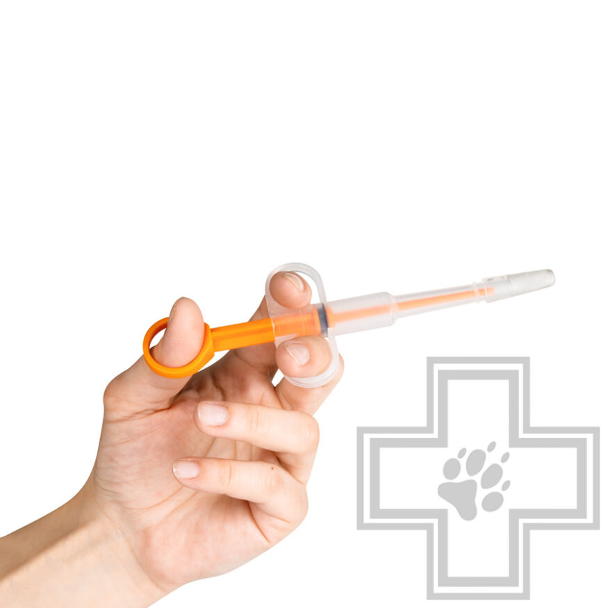 VETЗАБОТА Таблеткодаватель (интродьюсер) для собак и кошек, оранжевый
