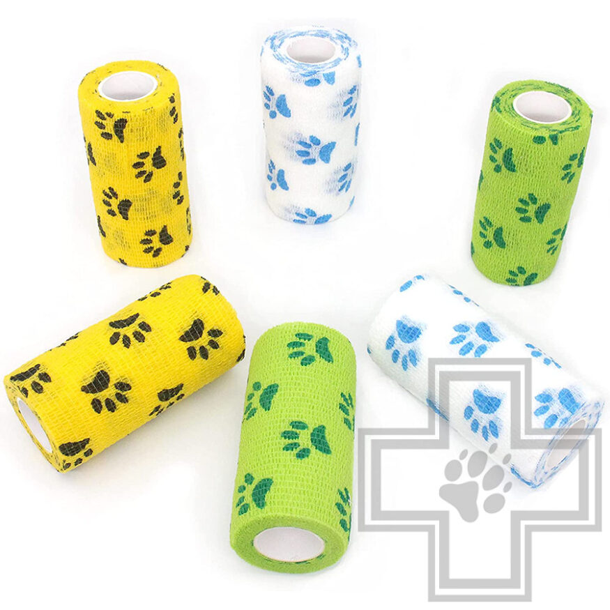 VETЗАБОТА Бинт ветеринарный самофиксирующийся, черный с черепами VETЗАБОТА Бинт ветеринарный самофиксирующийся, черный с черепами