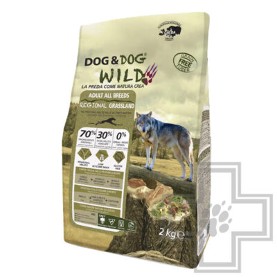 Dog&Dog Wild корм для взрослых собак всех пород со свининой, ягнёнком и буйволом