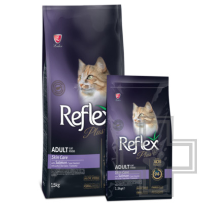 Reflex Plus Adult Skin Care Корм для взрослых кошек для ухода за кожей и шерстью, с лососем