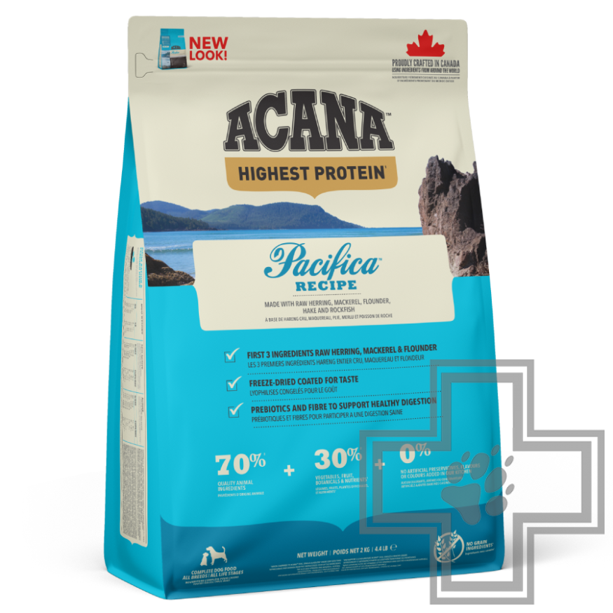 Acana Pacifica Корм беззерновой для собак всех пород и возрастов, с рыбой Acana Pacifica Корм беззерновой для собак всех пород и возрастов, с рыбой