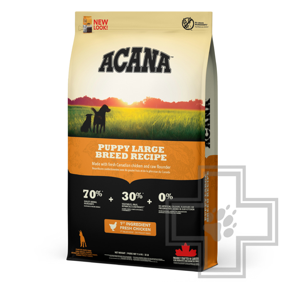 Acana Puppy Large Breed Корм беззерновой для щенков крупных пород, с цыпленком