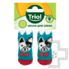 Triol Носки для собак "Собачка", голубые с рисунком