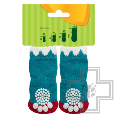 Triol Носки для собак "Собачка", голубые с рисунком