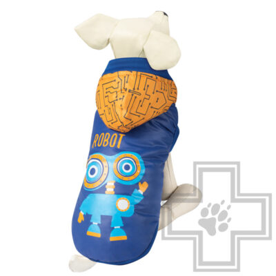 Triol Попона утепленная "Робот", синяя с рисунком