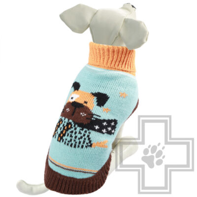 Triol Свитер "Собачка", голубой с рисунком