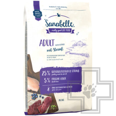 Bosch Sanabelle Adult Корм для взрослых кошек, с мясом страуса