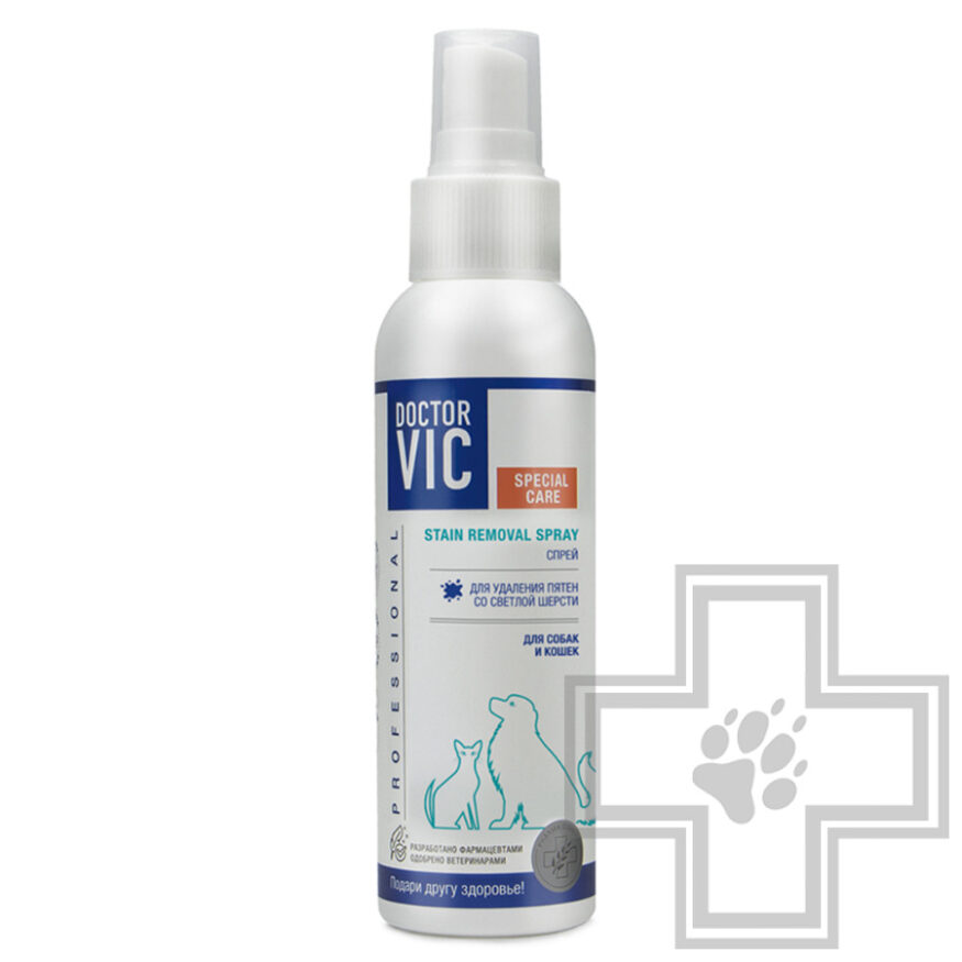 Doctor VIC Спрей для удаления пятен со светлой шерсти собак и кошек