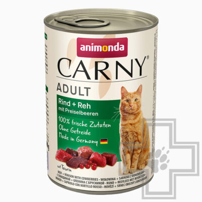 Carny Adult Консервы для взрослых кошек, с говядиной, олениной и брусникой