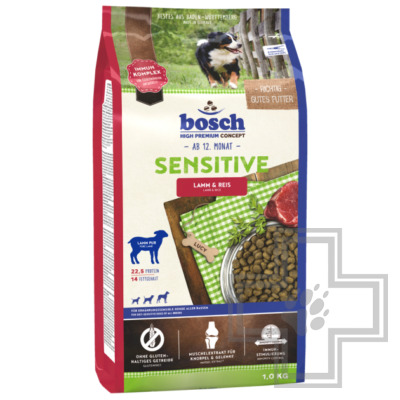 Bosch Sensitive Корм для взрослых собак всех пород склонных к аллергии, с ягненком и рисом