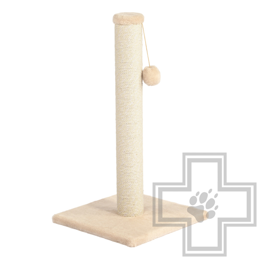 Q-zoo Когтеточка-столбик с площадкой хлопок L