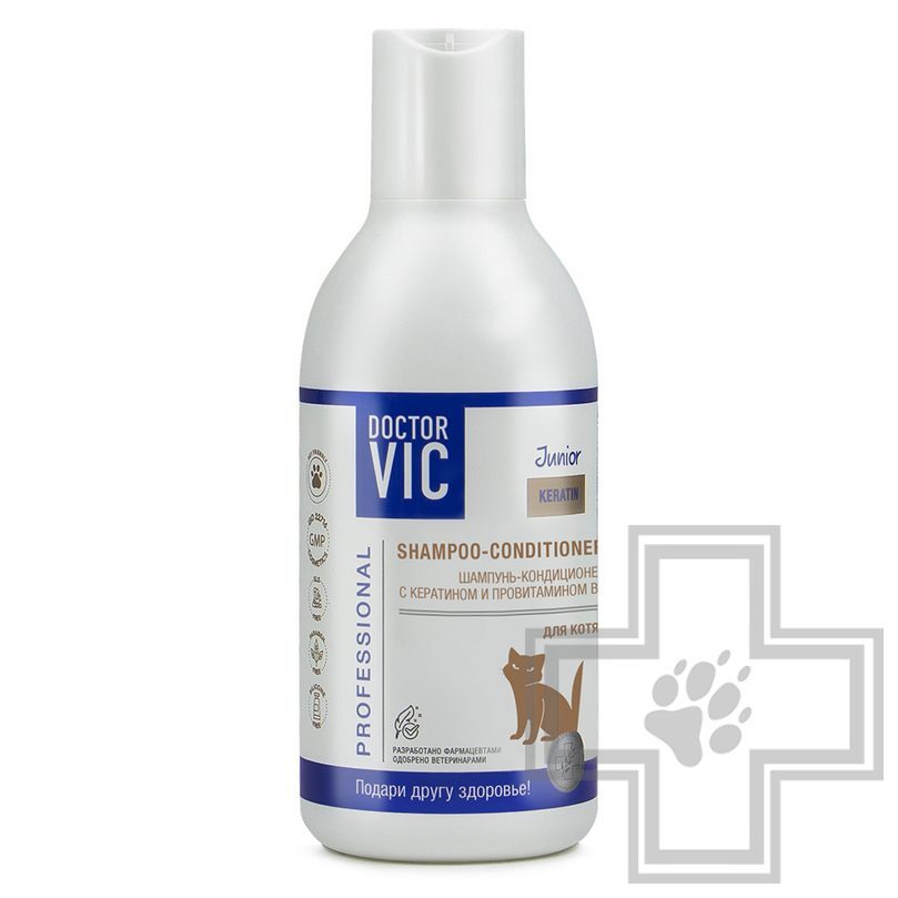 Doctor VIC Шампунь-кондиционер с кератином и провитамином B5 для котят