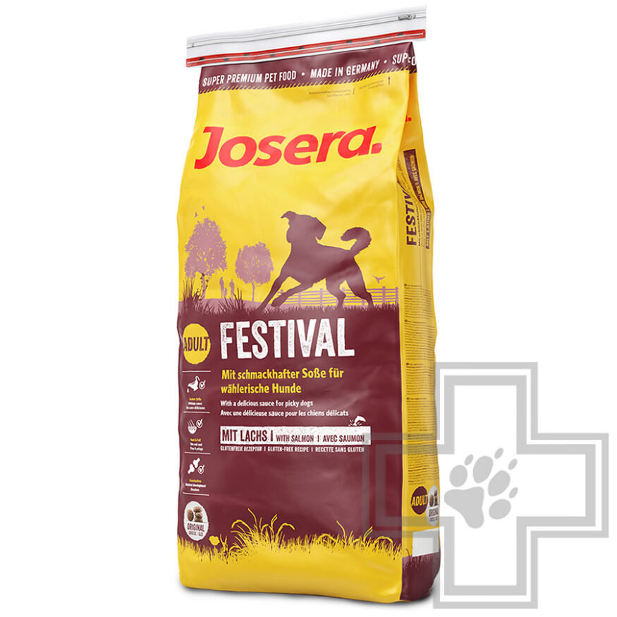 Josera Festival Adult Корм для взрослых привередливых собак, с птицей, лососем и рисом Josera Festival Adult Корм для взрослых привередливых собак, с птицей, лососем и рисом