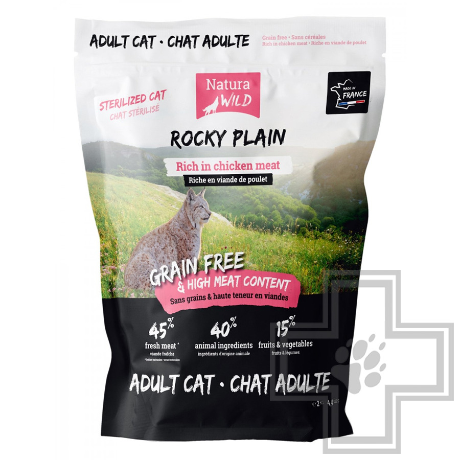 Natura Wild Rocky Plain Adult Sterilized Корм для взрослых стерилизованных кошек, с курицей