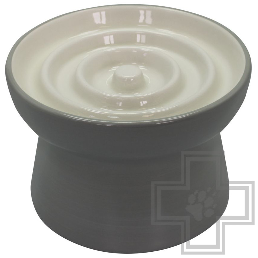 №1 Миска керамическая для собак для медленного поедания корма на высокой ножке