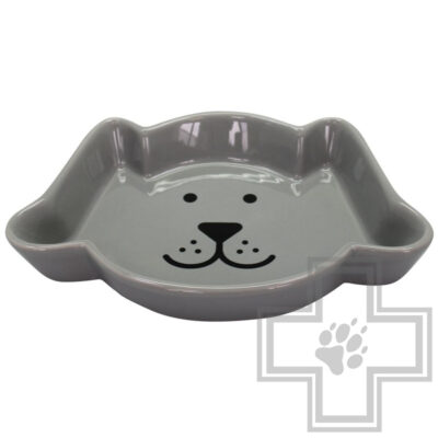 №1 Миска керамическая "Мордочка собачки", с длинными ушками