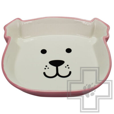 №1 Миска керамическая Мордочка собачки, прямоугольная