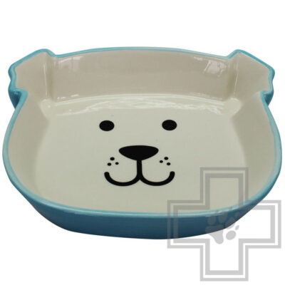 №1 Миска керамическая Мордочка собачки, прямоугольная