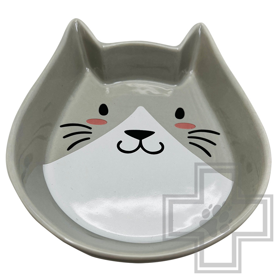 №1 Миска керамическая "Мордочка кошки", с ушками