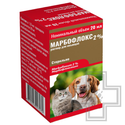 Марбофлокс 2% Антибактериальный препарат для кошек и собак