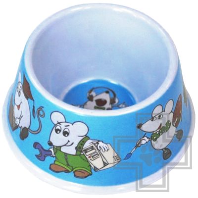 №1 Миска меламиновая для грызунов, синяя