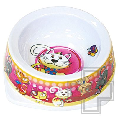№1 Миска меламиновая "Кошки" с рисунком