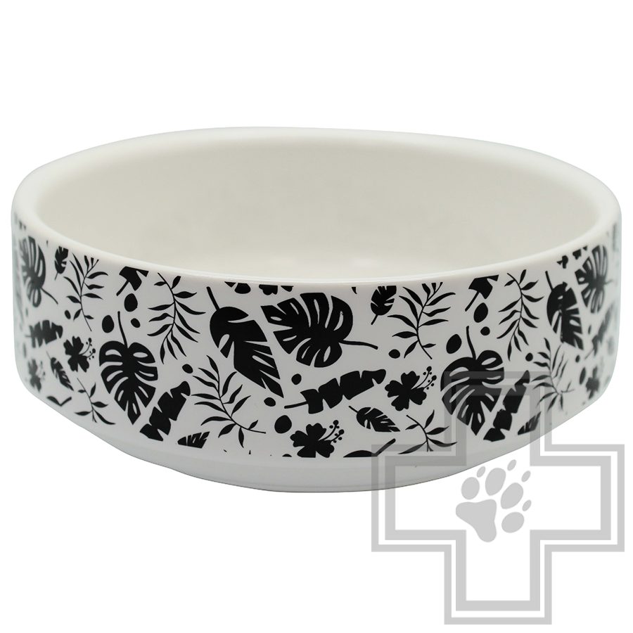 №1 Миска керамическая "Фауна" с рисунком на бортике