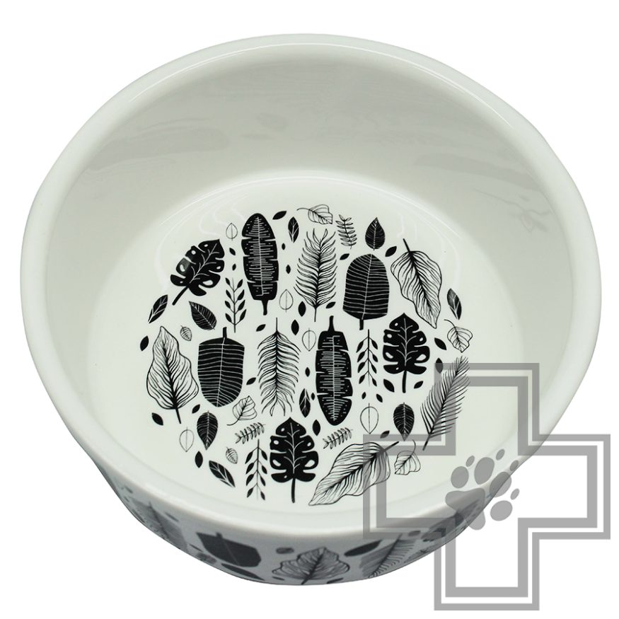 №1 Миска керамическая "Флора" с рисунком на бортике №1 Миска керамическая "Флора" с рисунком на бортике