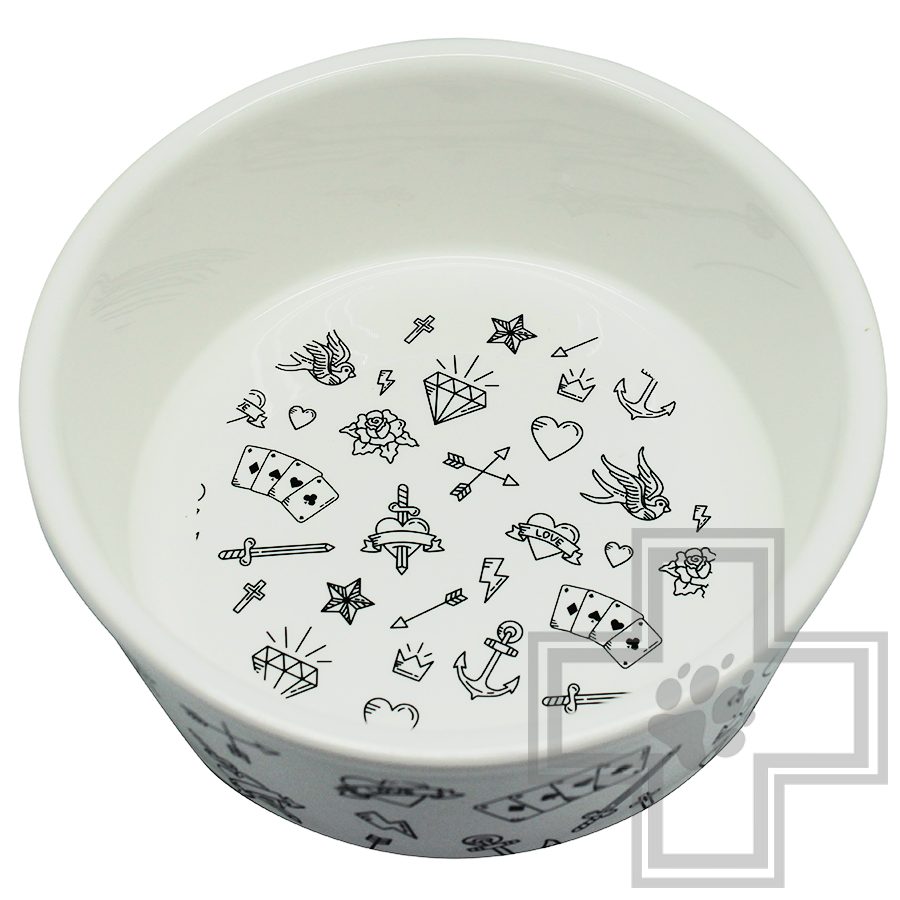 №1 Миска керамическая "LOVE" с рисунком на бортике