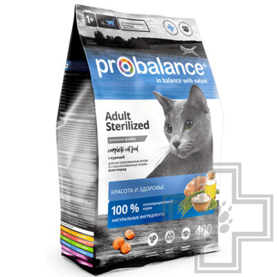 ProBalance Sterilized Корм для взрослых стерилизованных кошек, с курицей