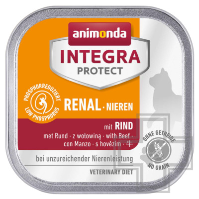 Integra Protect Renal Консервы-диета для кошек при заболевании почек, с говядиной