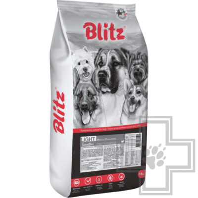 Blitz Sensitive Light Корм для взрослых собак всех пород с лишним весом