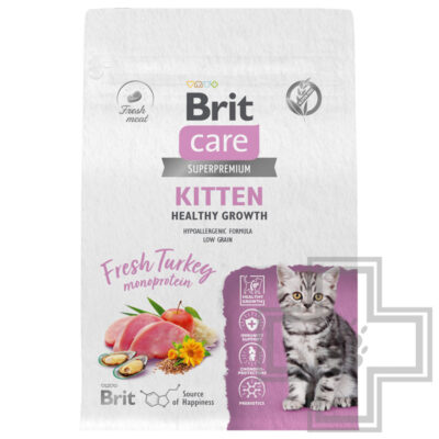 Brit Care Kitten Healthy Growth Корм для котят, беременных и кормящих кошек, с индейкой